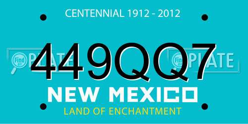 449QQ7 New Mexico License Plate