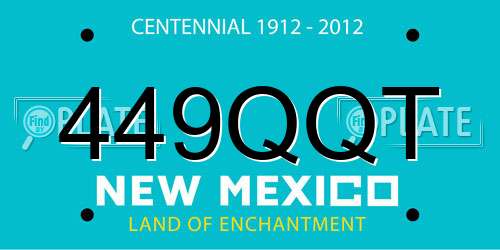 449QQT New Mexico License Plate