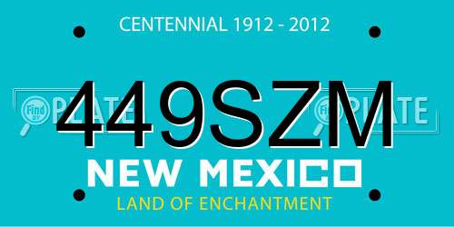 449SZM New Mexico License Plate