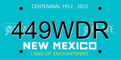 449WDR New Mexico License Plate