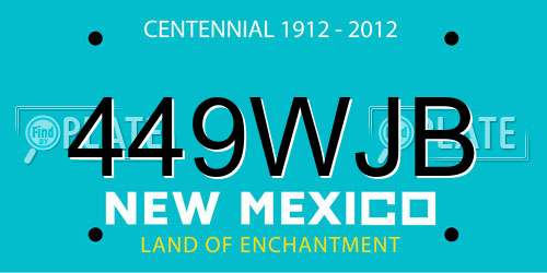 449WJB New Mexico License Plate