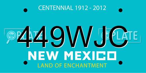 449WJC New Mexico License Plate
