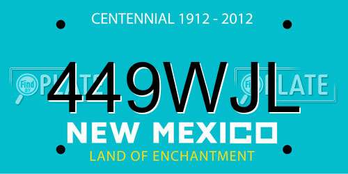 449WJL New Mexico License Plate