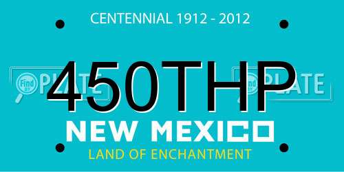 450THP New Mexico License Plate