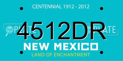 4512DR New Mexico License Plate