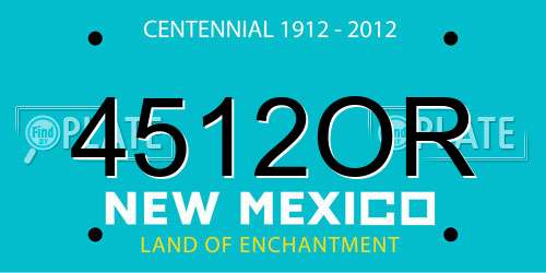 4512OR New Mexico License Plate