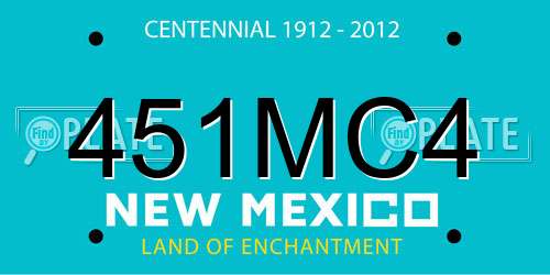 451MC4 New Mexico License Plate
