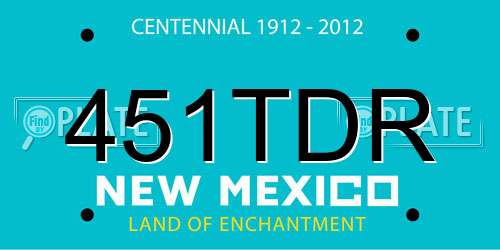 451TDR New Mexico License Plate
