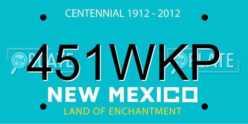 451WKP New Mexico License Plate