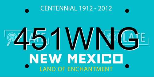 451WNG New Mexico License Plate