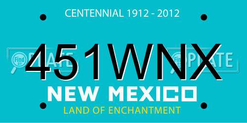 451WNX New Mexico License Plate