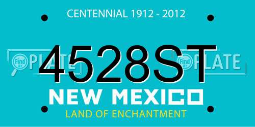 4528ST New Mexico License Plate