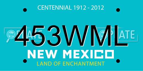 453WML New Mexico License Plate