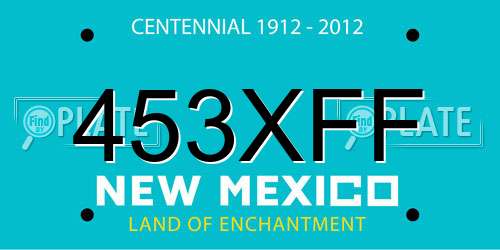 453XFF New Mexico License Plate
