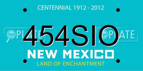 454SIO New Mexico License Plate