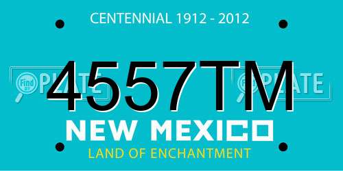 4557TM New Mexico License Plate
