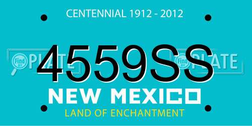 4559SS New Mexico License Plate