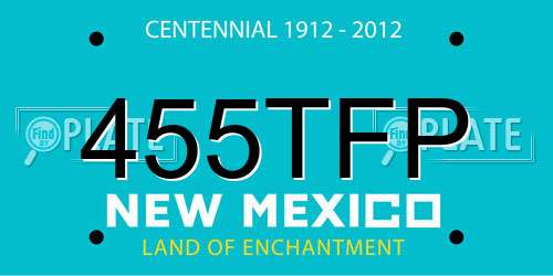 455TFP New Mexico License Plate