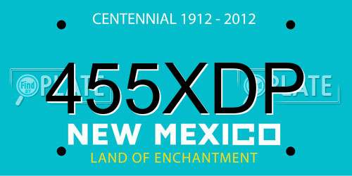 455XDP New Mexico License Plate