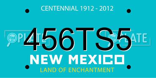 456TS5 New Mexico License Plate