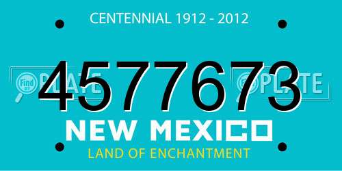 4577673 New Mexico License Plate