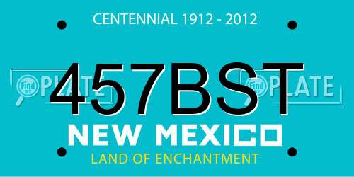 457BST New Mexico License Plate