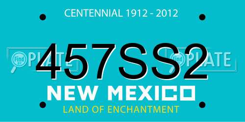 457SS2 New Mexico License Plate