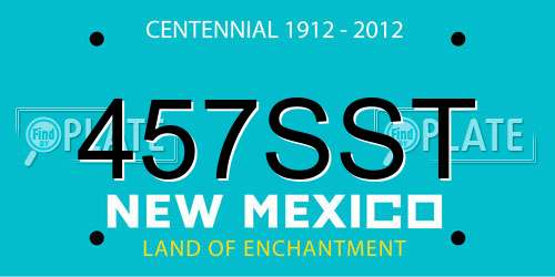457SST New Mexico License Plate