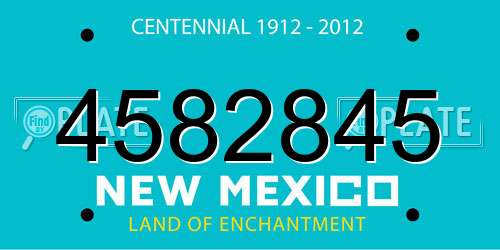 4582845 New Mexico License Plate
