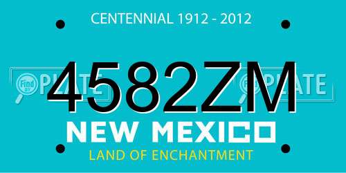 4582ZM New Mexico License Plate