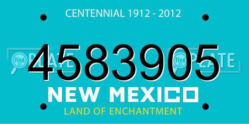 4583905 New Mexico License Plate