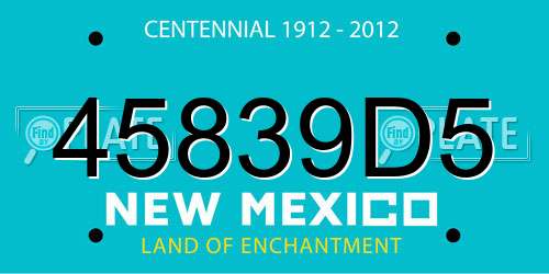 45839D5 New Mexico License Plate