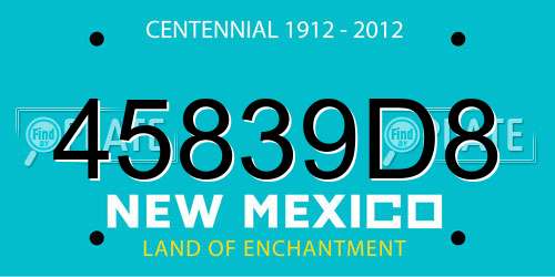45839D8 New Mexico License Plate