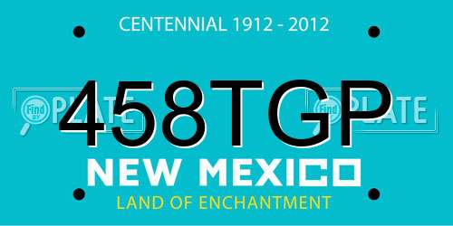 458TGP New Mexico License Plate