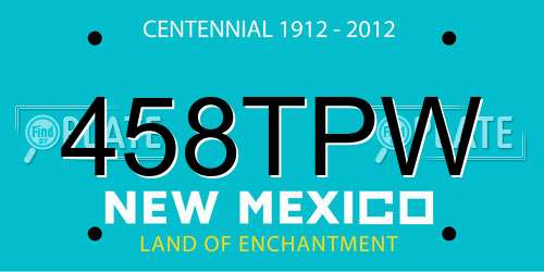 458TPW New Mexico License Plate