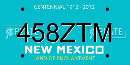 458ZTM New Mexico License Plate