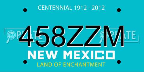 458ZZM New Mexico License Plate