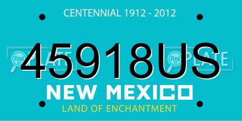 45918US New Mexico License Plate