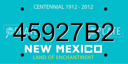 45927B2 New Mexico License Plate