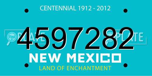 4597282 New Mexico License Plate