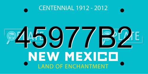 45977B2 New Mexico License Plate