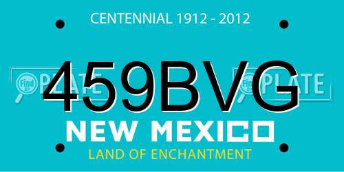 459BVG New Mexico License Plate
