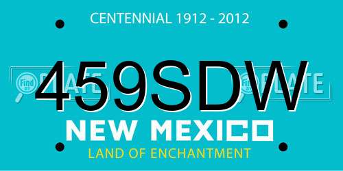 459SDW New Mexico License Plate