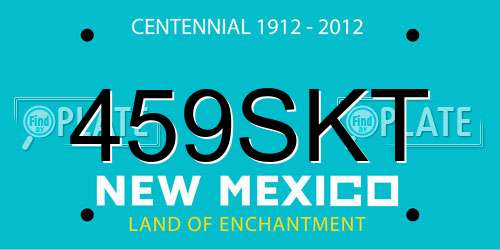 459SKT New Mexico License Plate