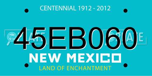 45EB060 New Mexico License Plate