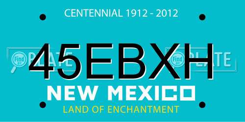 45EBXH New Mexico License Plate