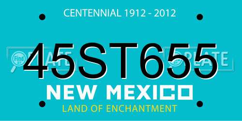 45ST655 New Mexico License Plate
