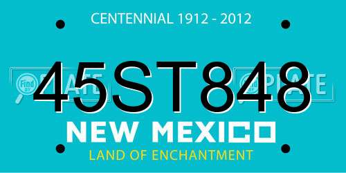 45ST848 New Mexico License Plate