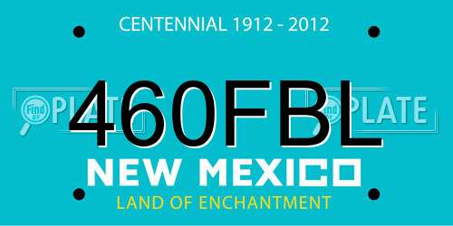 460FBL New Mexico License Plate
