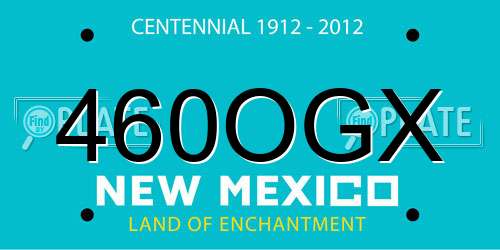 460OGX New Mexico License Plate